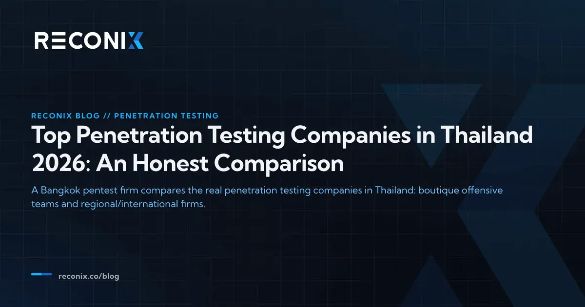 ภาพประกอบบทความ Top Penetration Testing Companies in Thailand 2026: An Honest Comparison