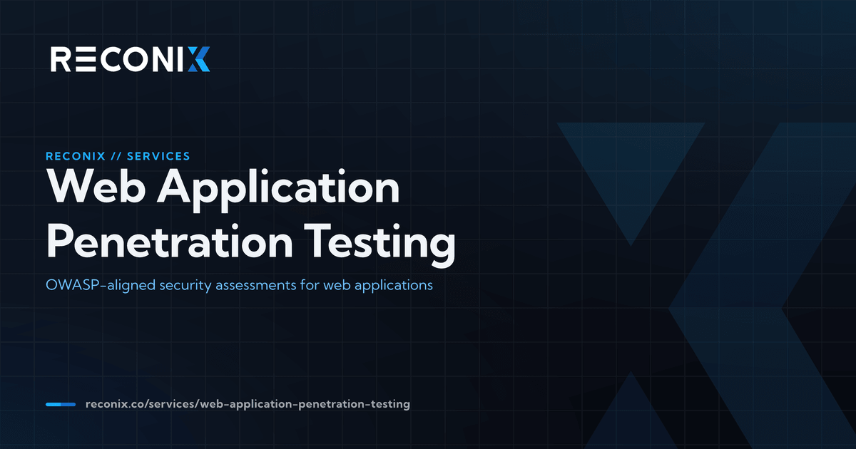 Web Application Penetration Testing Thailand | Reconix